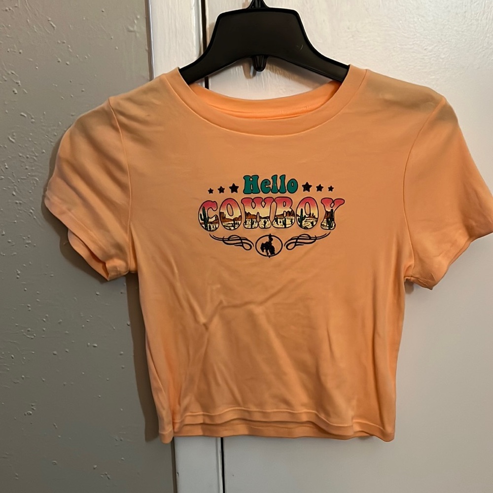 NWOT, Hello Cowboy Crop Top